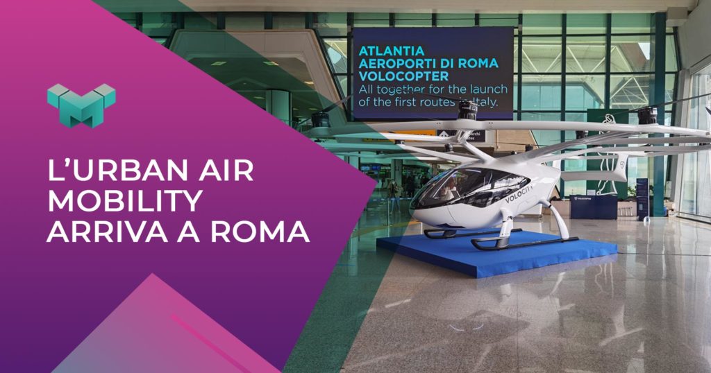 Il Volocity esposto a Roma e la convention sull'Urban Air Mobility