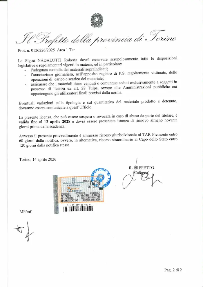 Licenza TULPS 2